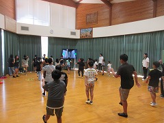 赤組の練習の様子