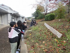 ペットボトルに土を入れて、地層のでき方を実験