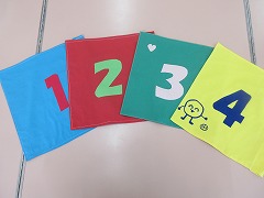 できあがった旗!